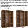 Armoire Davos 13 a portes coulissantes H. 235,2 x L. 200 x P. 60 3 portes