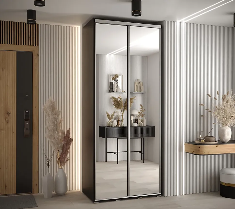Armoire Davos 2 a portes coulissantes H. 235,2 x L. 110 x P. 45 2 portes