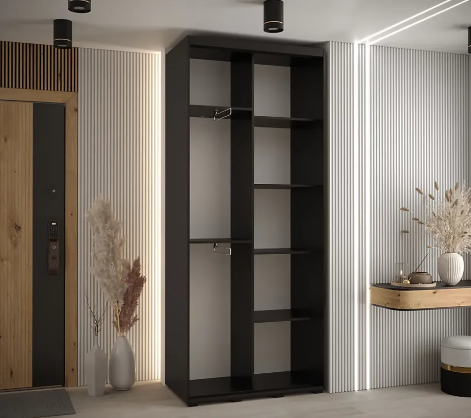 Armoire Davos 2 a portes coulissantes H. 235,2 x L. 110 x P. 45 2 portes