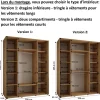 Armoire Davos 1 a portes coulissantes H. 235,2 x L. 200 x P. 60 3 portes