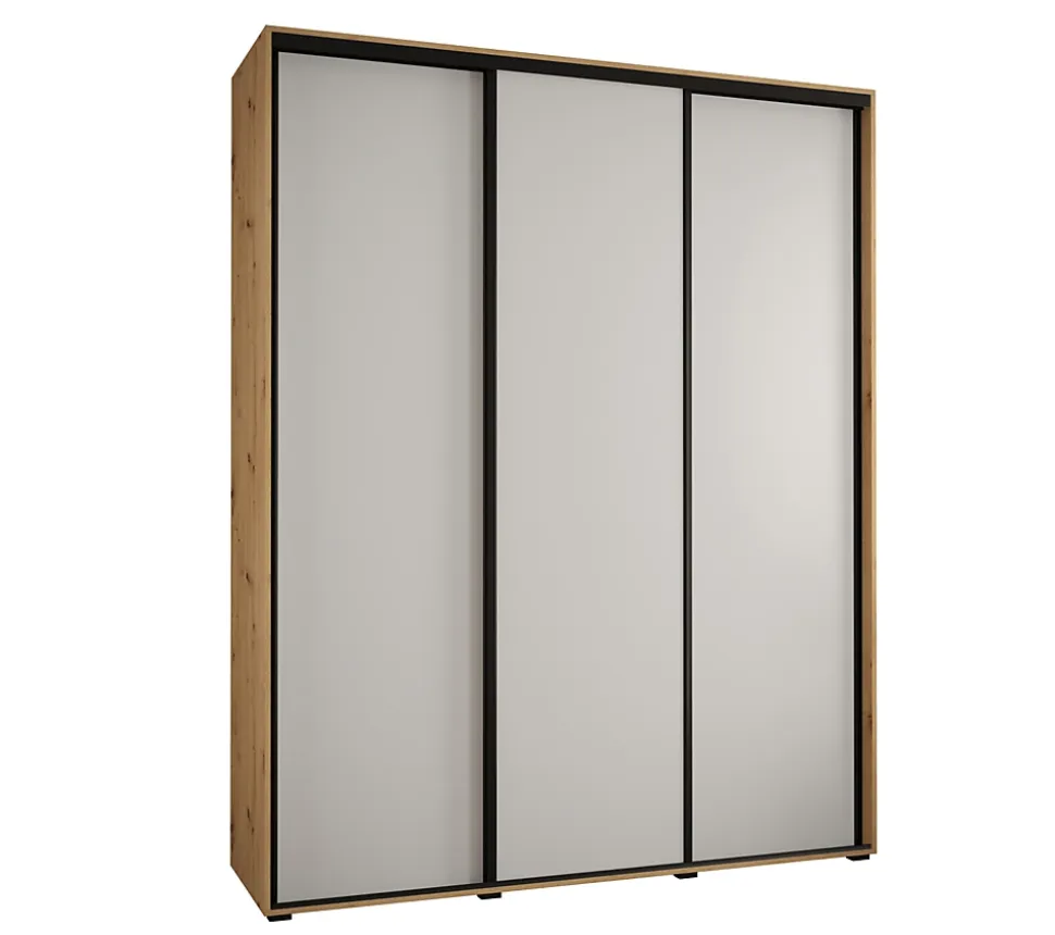 Armoire Davos 1 a portes coulissantes H. 235,2 x L. 200 x P. 60 3 portes