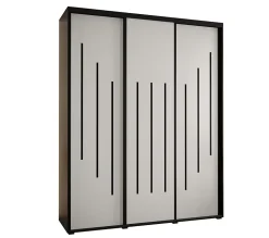 Armoire Davos 8 a portes coulissantes H. 235,2 x L. 200 x P. 60 3 portes