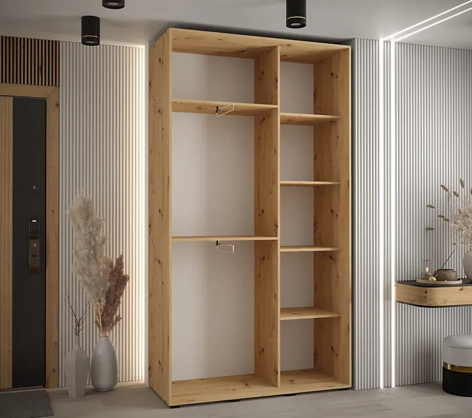 Armoire Davos 4 a portes coulissantes H. 235,2 x L. 130 x P. 45 2 portes
