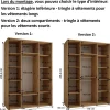 Armoire Davos 1 a portes coulissantes H. 235,2 x L. 170 x P. 60 3 portes