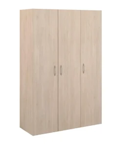 Armoire de chambre - EASY LIFE - Chene - 3 portes - 120,2 x 180 x 49,7 - PARISOT
