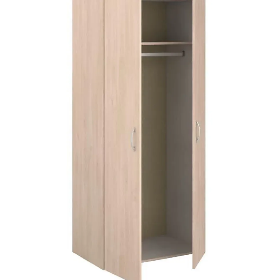 Armoire de chambre - EASY LIFE - Chene - 2 portes - 80,2 x 180 x 49,7 - PARISOT