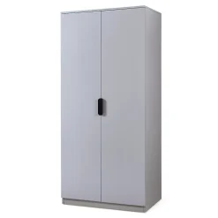 Armoire de chambre Eiselfing avec 1 compartiment 176 x 80 x 52 cm gris en.casa