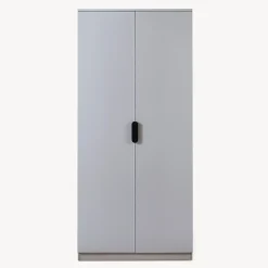 Armoire de chambre Eiselfing avec 1 compartiment 176 x 80 x 52 cm gris en.casa