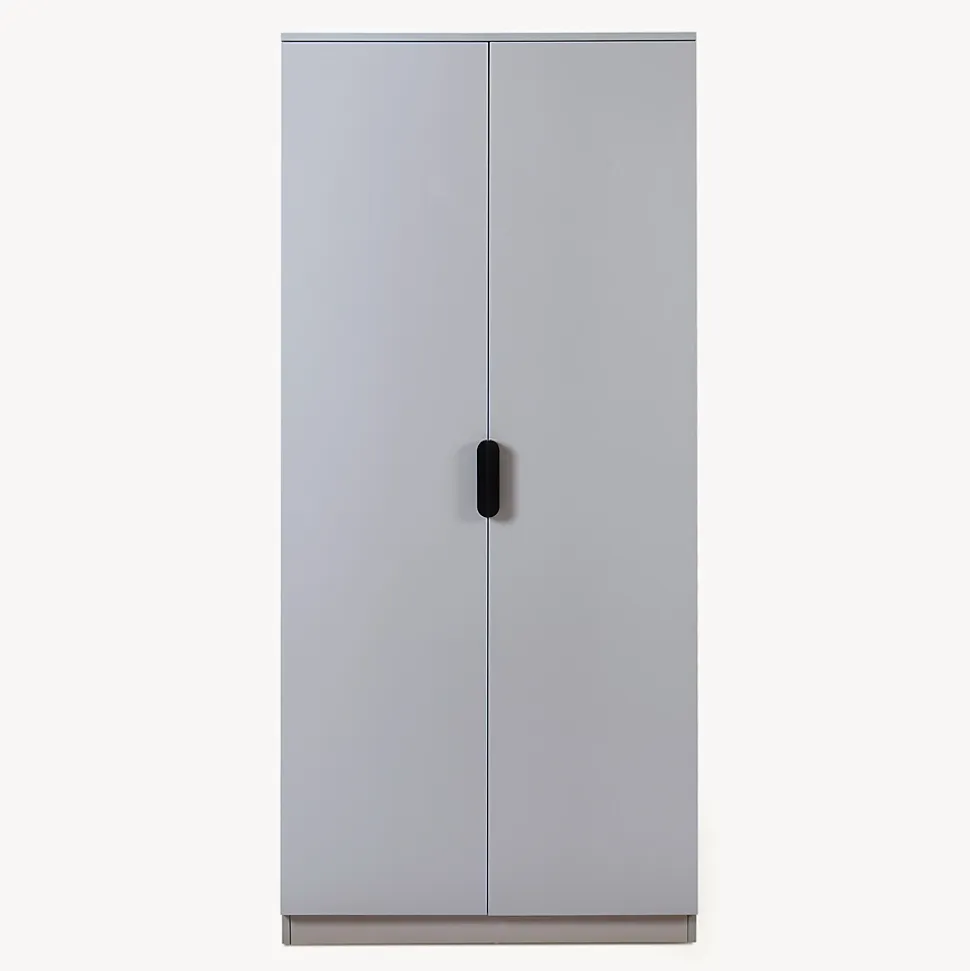 Armoire de chambre Eiselfing avec 1 compartiment 176 x 80 x 52 cm gris en.casa