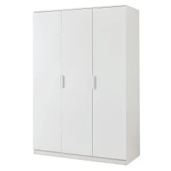 Armoire de chambre Eiselfing avec 4 étagères 176 x 120 x 52 cm blanc en.casa
