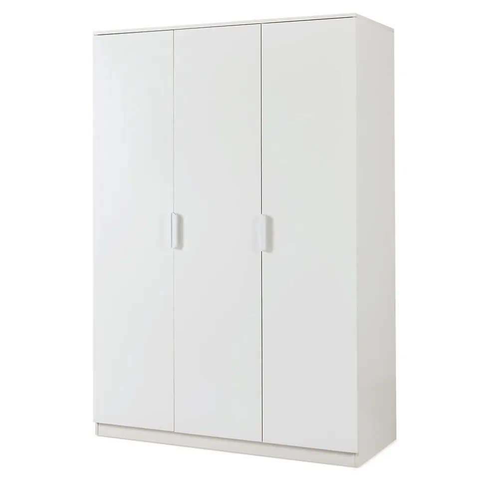 Armoire de chambre Eiselfing avec 4 étagères 176 x 120 x 52 cm blanc en.casa