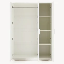 Armoire de chambre Eiselfing avec 4 étagères 176 x 120 x 52 cm blanc en.casa