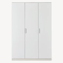 Armoire de chambre Eiselfing avec 4 étagères 176 x 120 x 52 cm blanc en.casa