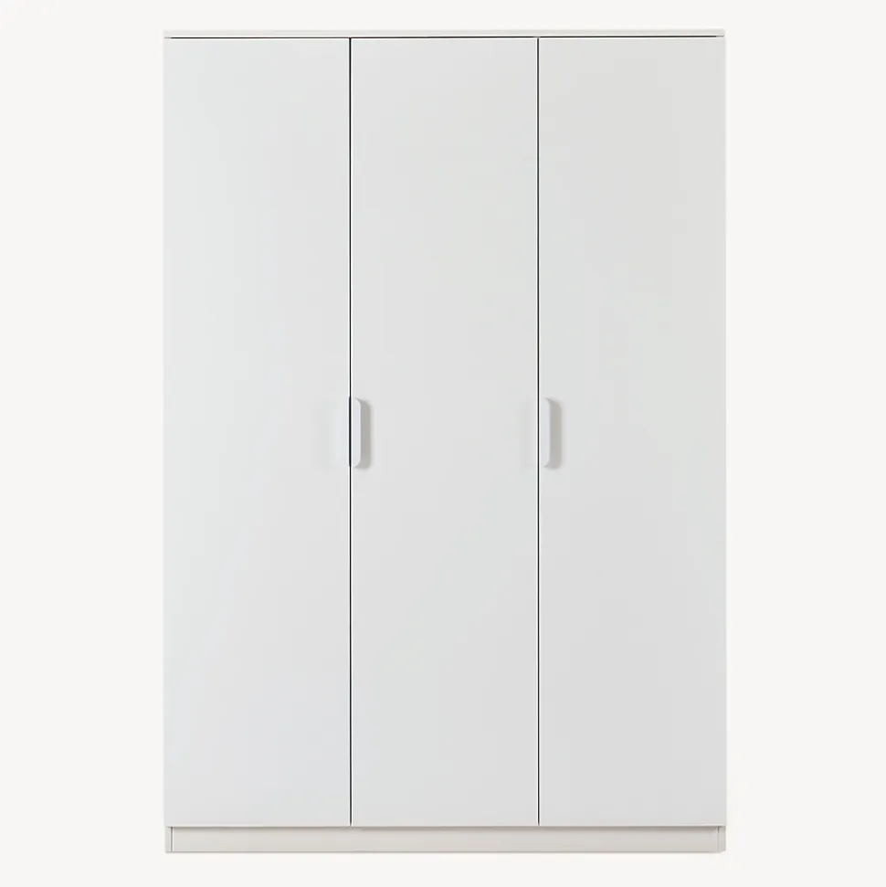 Armoire de chambre Eiselfing avec 4 étagères 176 x 120 x 52 cm blanc en.casa