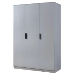 Armoire de chambre Eiselfing avec 4 étagères 176 x 120 x 52 cm gris en.casa