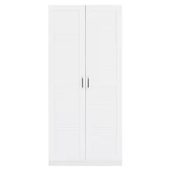 Armoire de chambre Finning 1 étagère MDF 176 x 80 x 52 cm blanc en.casa