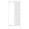 Armoire de chambre Puumala avec 4 étagères acier 180 x 80 x 45 cm blanc en.casa