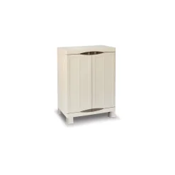 Armoire de rangement 2 portes 2 Etagères 70 x 47 x 97cm 4 pieds Charge 50kg max INTEC