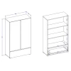 Armoire de rangement HAVANA blanche et noire 2 portes 1 tiroir Design moderne et pratique