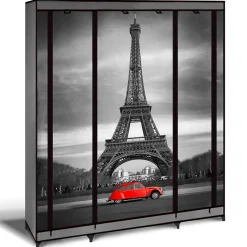 Armoire de rangement penderie pliable vêtements en tissu PARIS dressing XXL