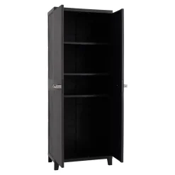 Armoire de rangement vendue par 2 en résine haute et basse H. 172 cm et H. 88 cm