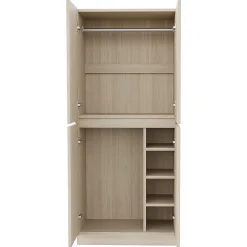 Armoire de rangement,70x40x170cm,bois, double porte avec compartiment
