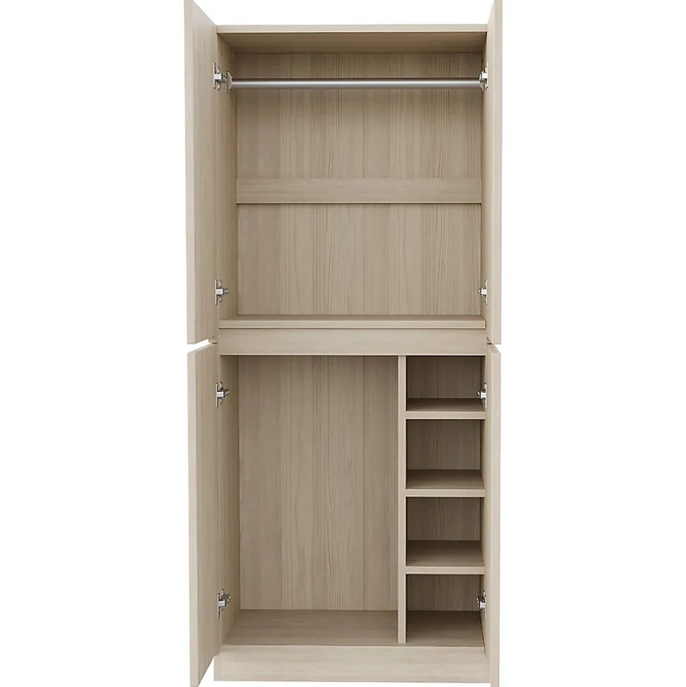 Armoire de rangement,70x40x170cm,bois, double porte avec compartiment