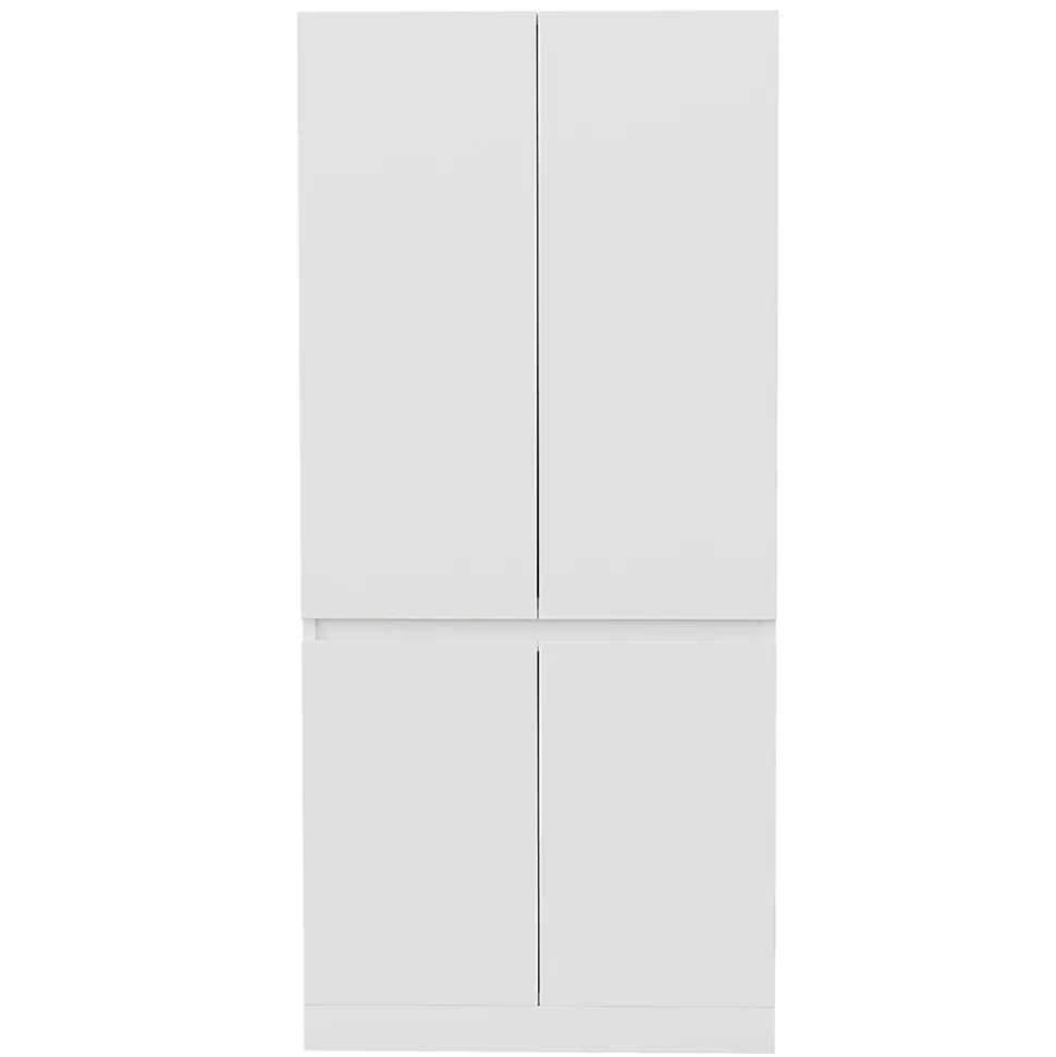 Armoire de rangement,70x40x170cm,blanc,double porte avec grands compartiments