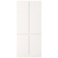 Armoire de rangement,70x40x170cm,blanc,double porte avec grands compartiments