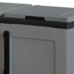 Armoire de tri Selectif 3 Sacs Gris - Meuble de Recyclage Int / Ext - Dimensions 102 x 37 x 84 cm - INTEC