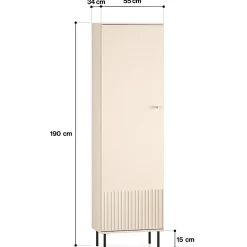 Armoire d'entrée 55 cm Beige CALETTO