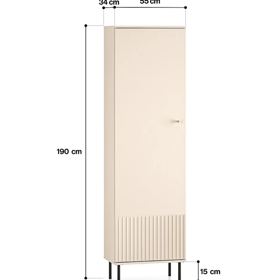Armoire d'entrée 55 cm Beige CALETTO