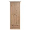 Armoire d'entrée 2 portes à cadre, 5 étagères et 1 tiroir L80 cm - TIMBER