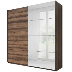 Armoire design 2 portes 180cm couleur chene foncé. Collection EOS