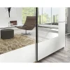 Armoire design 2 portes 200cm couleur chene clair et blanc. Collection EOS