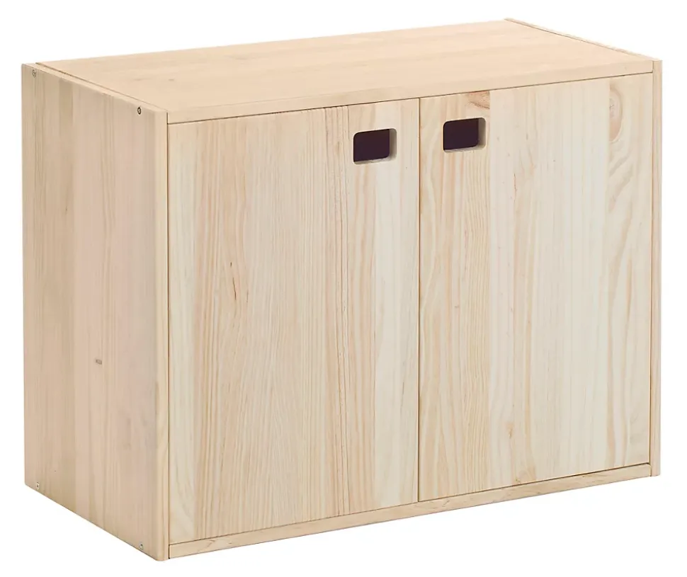 Armoire Dinamic horizontale à 2 portes en pin avec 3 tablettes 53,5x70,8x33cm