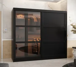 Armoire Dome 3 a portes coulissantes H. 200 x L. 200 x P. 62 2 portes
