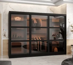 Armoire Dome a portes coulissantes H. 200 x L. 250 x P. 62 3 portes