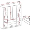 Armoire Dortivu 154, 200x196x58cm