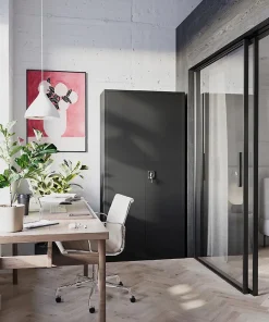 Armoire en métal verrouillable JAN, 900 x 1850 x 400 mm, anthracite