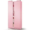 Armoire en métal verrouillable JAN H, 900 x 1950 x 400 mm, rose