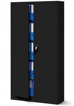 Armoire en métal verrouillable JAN, 900 x 1850 x 400 mm, noir