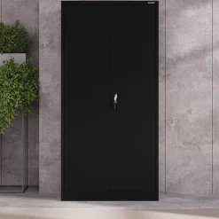 Armoire en métal verrouillable JAN, 900 x 1850 x 400 mm, noir