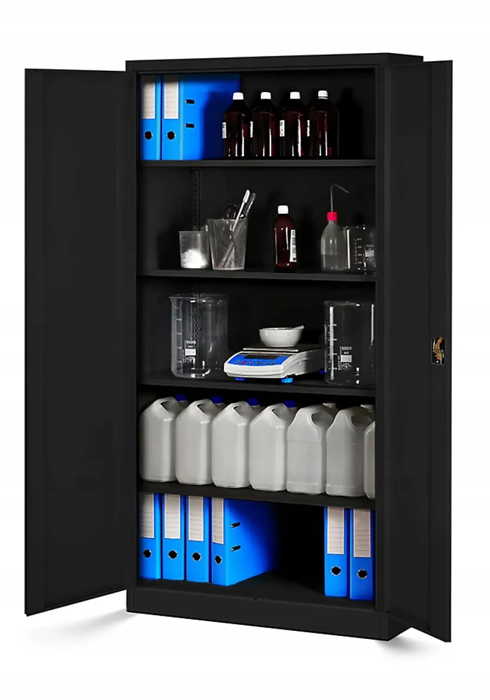 Armoire en métal verrouillable JAN, 900 x 1850 x 400 mm, noir