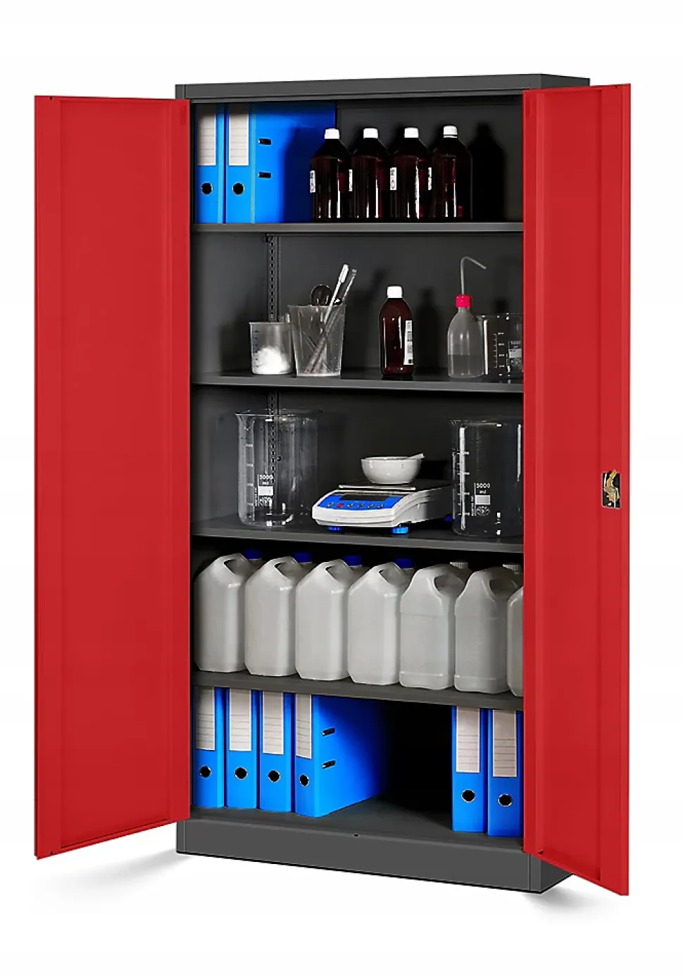 Armoire en métal verrouillable Jan Nowak 185x90x45 cm rouge