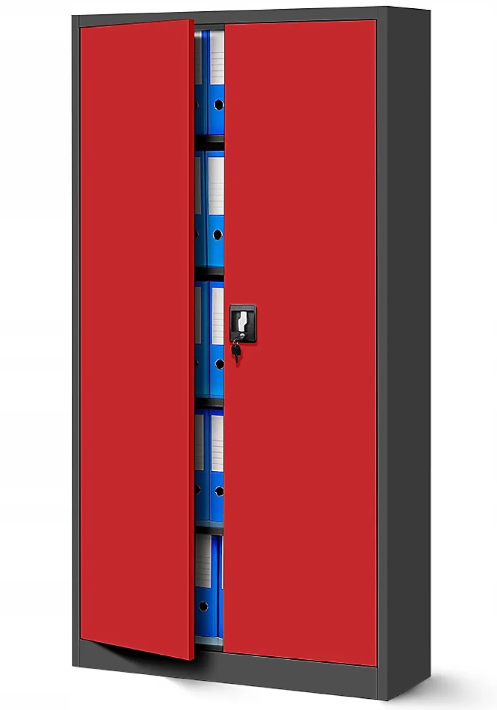 Armoire en métal verrouillable Jan Nowak 185x90x45 cm rouge