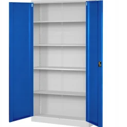 Armoire en métal verrouillable JAN, 900 x 1850 x 400 mm, gris bleu