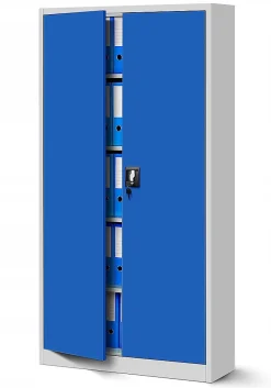 Armoire en métal verrouillable JAN, 900 x 1850 x 400 mm, gris bleu