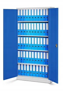 Armoire en métal verrouillable JAN, 900 x 1850 x 400 mm, gris bleu