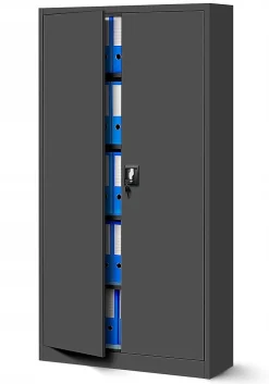 Armoire en métal verrouillable JAN H, 900 x 1950 x 400 mm, antracite